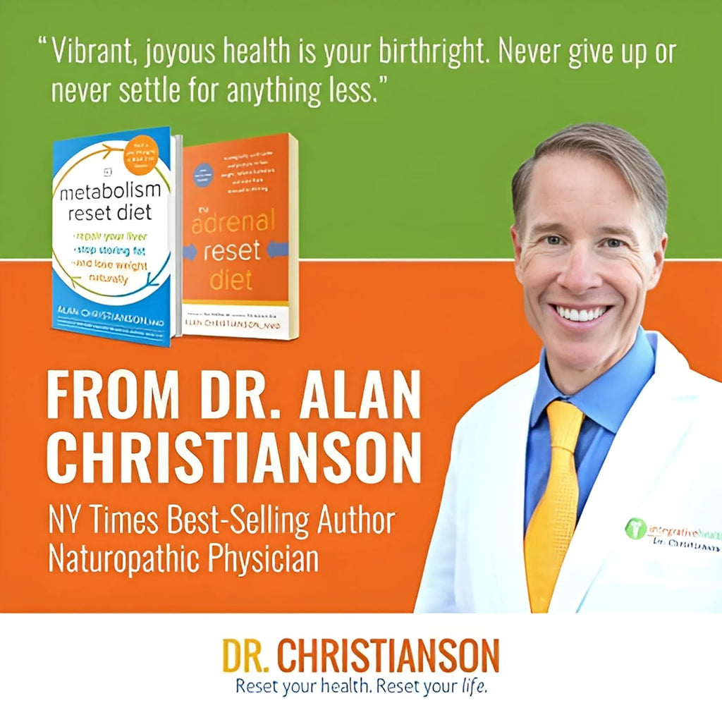Dr. Christianson's Original Daily Reset Meal Replacement Shake (Chocolate) - Doctor Formulated Natural Pea Protein & Resistant Starch Powder for Complete Nutrition - 28 Full-Size Servings