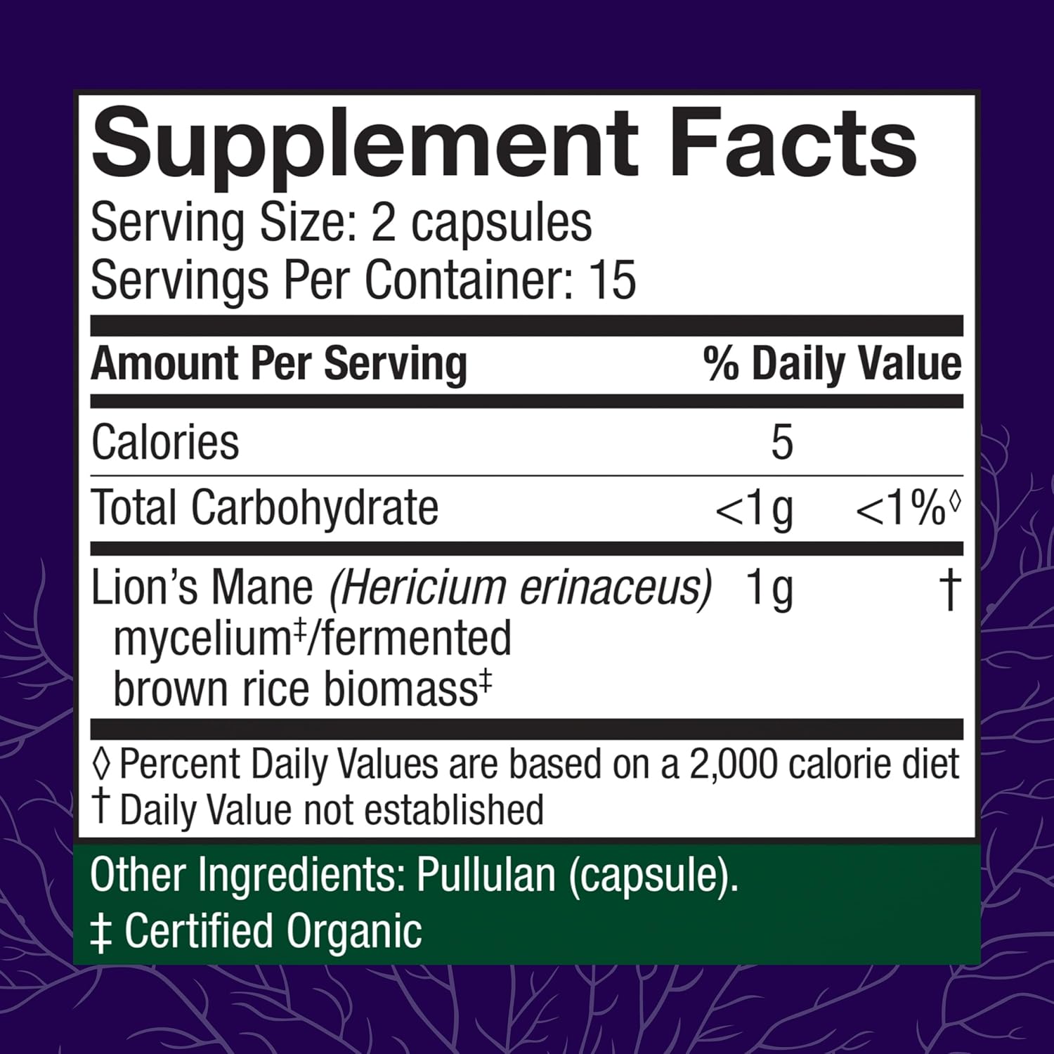 Host Defense Mushrooms Lion's Mane - Supplement Capsules for Brain Health Support - Mushroom Support for Focus & Memory Function - Immune & Nervous System Supplement - 30 Capsules (15 Servings)*