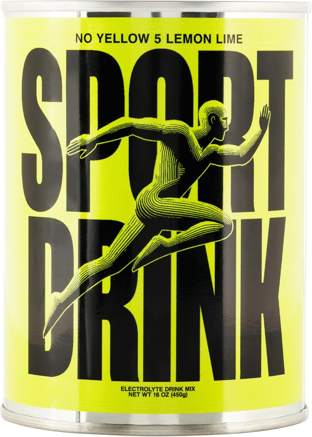 SPORT DRINK Electrolyte Powder, No Yellow 5 Lemon Lime, 30 Servings, Baja Gold™ Mineral Sea Salt, Magnesium Glycinate, No Fake Sugar, No Maltodextrin, No Artificial Dyes, Real Fruit Hydration Supplement (16oz/450g)