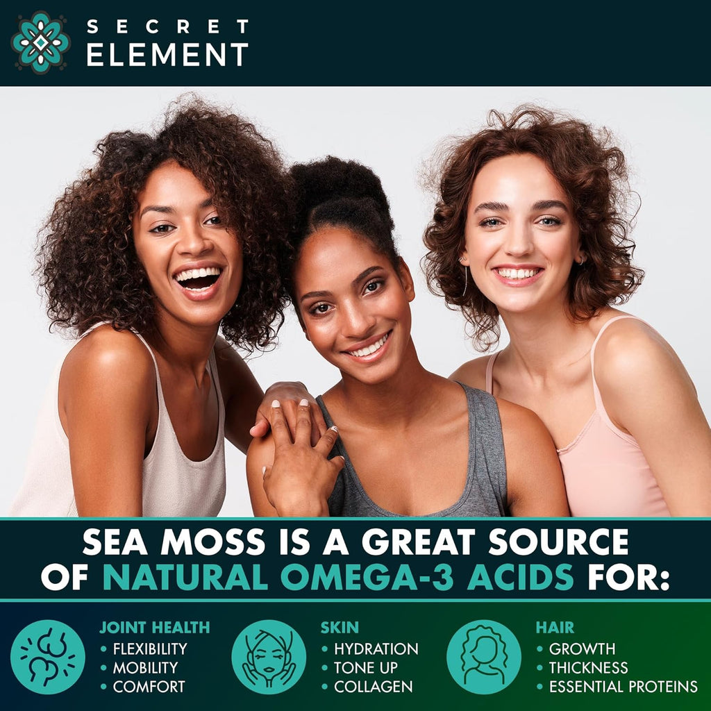 Sea Moss Capsules - Irish Sea Moss Advanced with Burdock Root, Bladderwrack & Muira Puama for Immunity, Gut, & Energy - Superfood Sea Moss Supplements w/Raw Sea Moss Powder (2 Pack)
