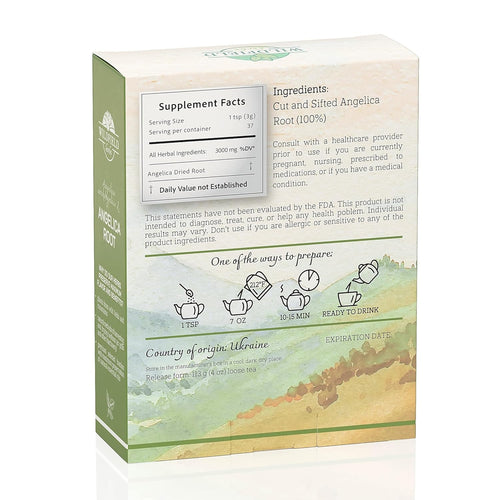4 oz. Angelica Root Bulk Herb Herbal Tea (Angelica Archangelica) - 113g Herb Tea Raiz De Angelica