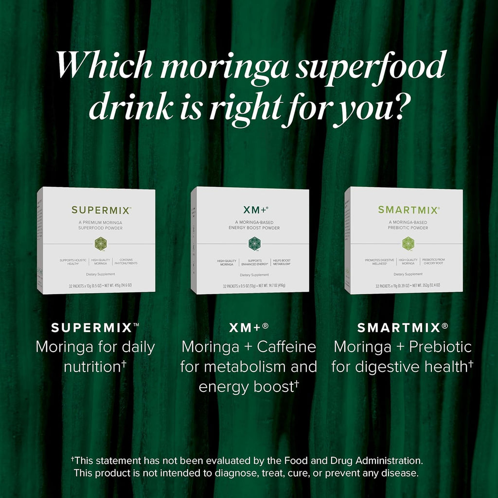 Isagenix XM+ - Natural Energy Support Drink Powder - Infused with Green Tea - Made with Shade-Dried Moringa Leaves - Individual Serving Packets (32 Servings)