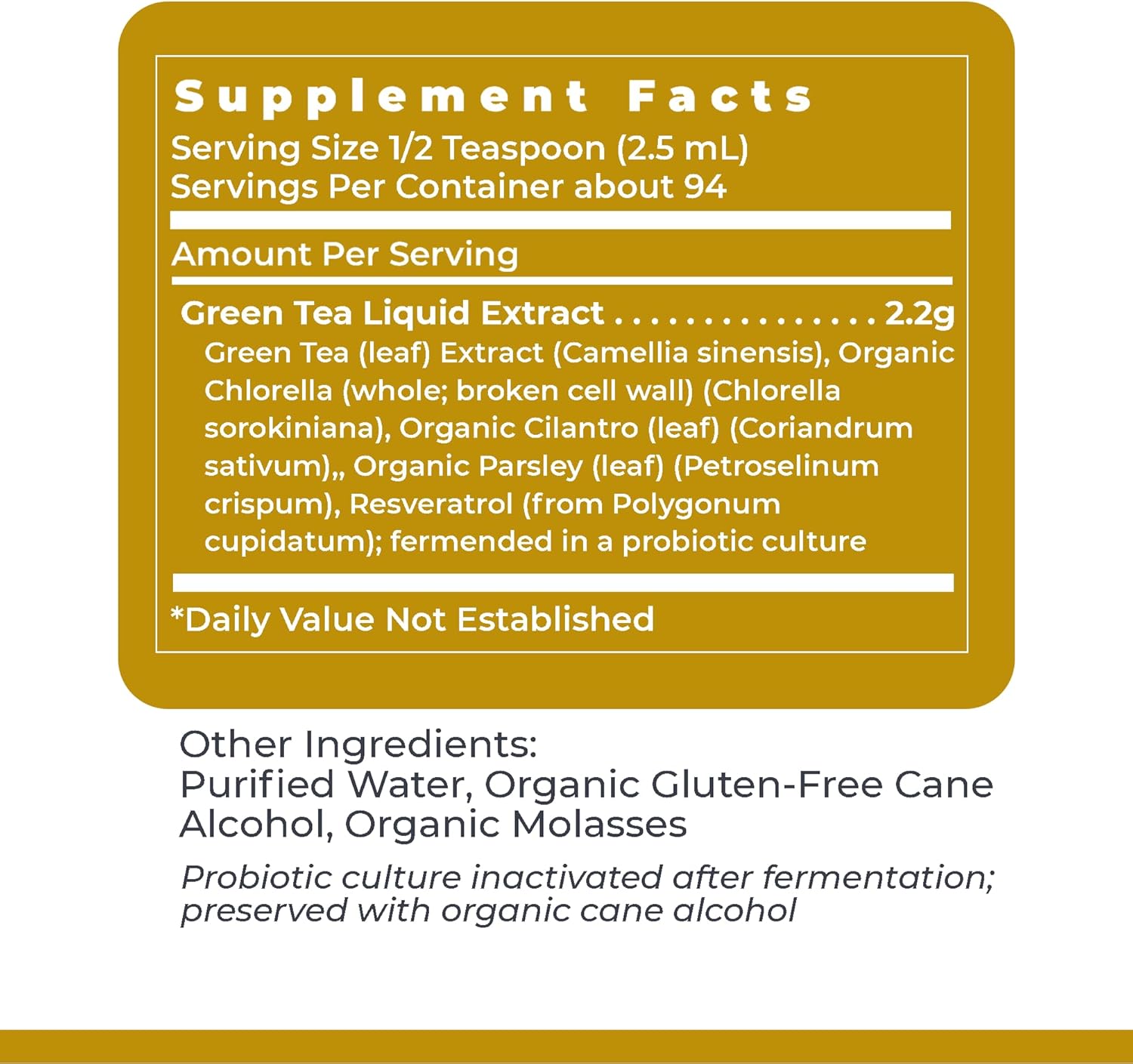 Premier Research Labs Green Tea-ND - Liquid Green Tea Extract with Fermented Supplement Formula - Probiotic Herbal Digestive Supplement with Vegan Formula* - 8 fl oz