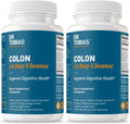Dr. Tobias Colon 14 Day Cleanse, Advanced Gut Cleanse Detox for Women & Men with Cascara Sagrada, Psyllium Husk, Senna Leaf & Probiotics, Non-GMO Colon Cleanse, 2 Bottles of 28 Capsules (1-2 Daily)