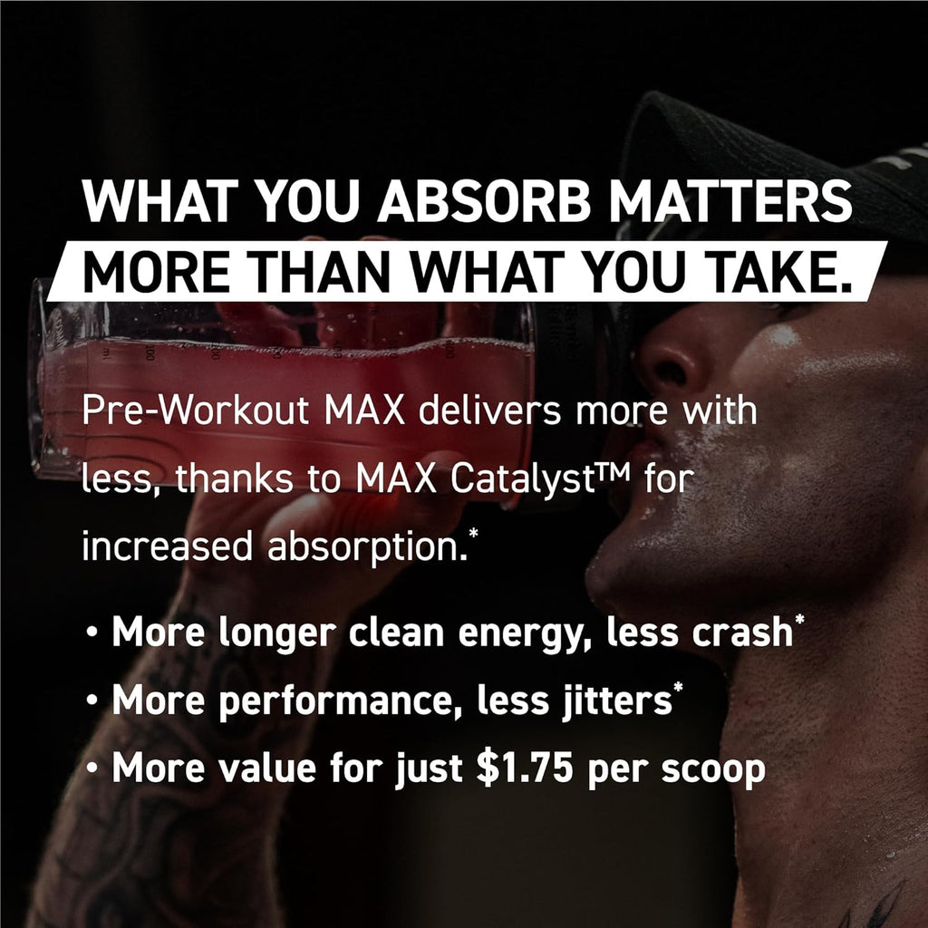 Kaged Pre Workout MAX Powder | Watermelon | Tingle Free, High Stim Pre-Workout | 305 mg Caffeine, Creatine, L-Citrulline | MAXCatalyst for Absorption | Supplements for Men & Women | 20 Servings