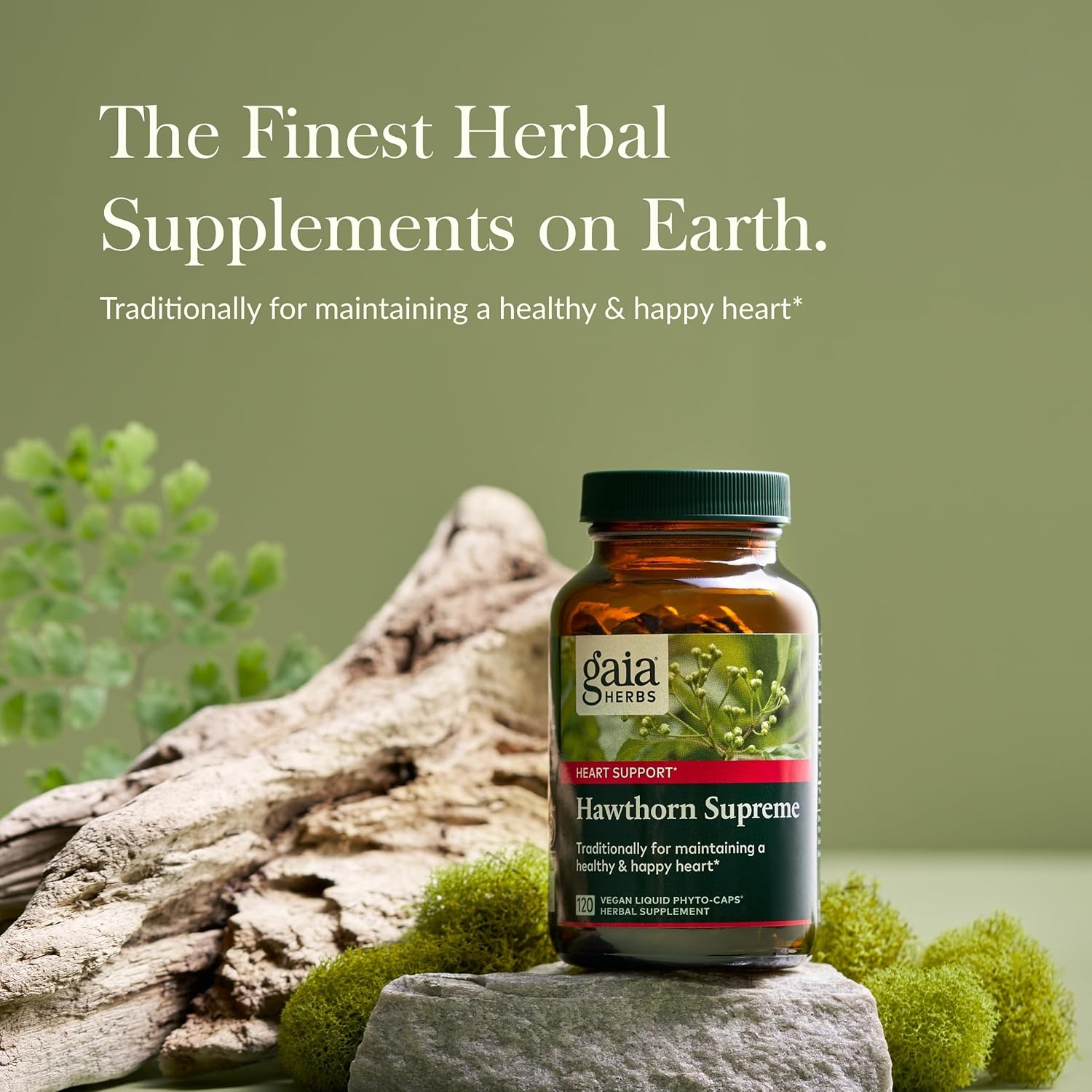 Gaia Herbs Hawthorn Supreme - Hawthorn Berry Supplement - with Herbs Traditionally Used to Support Heart Health* - 120 Vegan Liquid Phyto-Capsules (60-Day Supply)