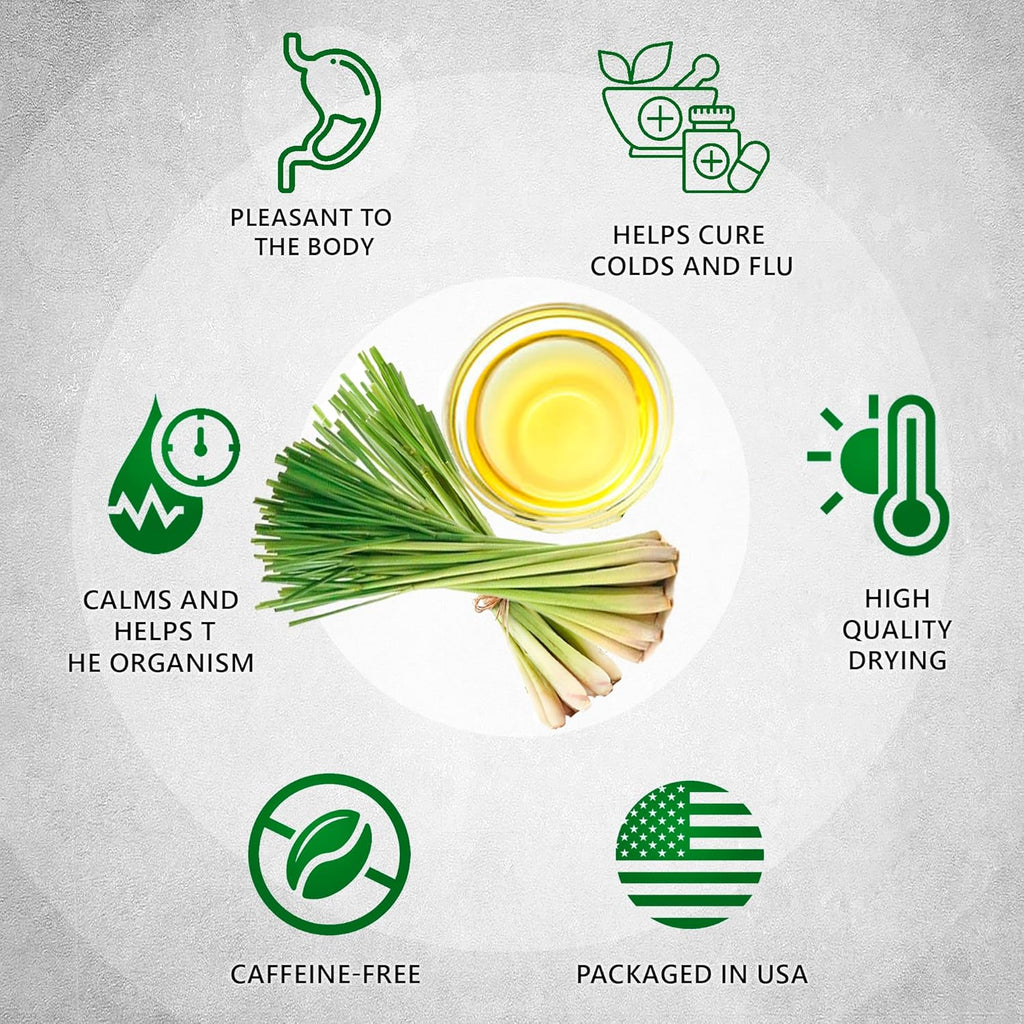 TeaDreamTea Lemongrass Tea Bags - Supports Healthy Digestion - Premium Quality Herbal Tea - Caffeine Free Tea - Enjoy It Hot Or Cold Bulk Tea Bags