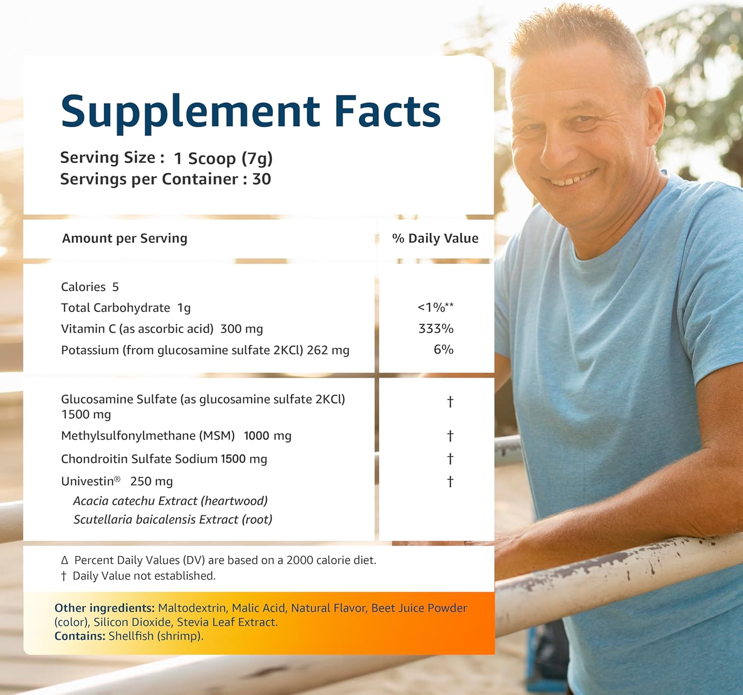 Univera RegeniCARE Canister, Glucosamine, Chondroitin, MSM, Univestin, Restores Cartilage, Supports Joint Comfort + Mobility + Flexibility, 30-Day Supply (Mango Flavor)