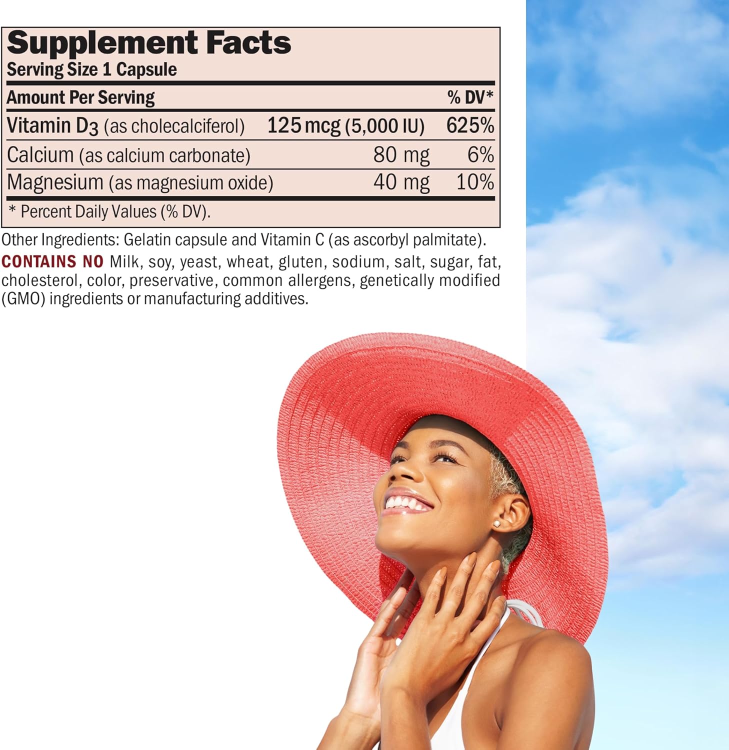 ANDREW LESSMAN Vitamin D3 5000 IU 180 Capsules - High Potency, Essential for Calcium Absorption, Supports Bone Health, Healthy Muscle Function, Immune System, More. Small Easy to Swallow Capsules