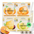 Waterdrop Hydration Cubes With Vitamin C, B Vitamins and Electrolytes, 4 Flavor Electrolyte Variety Pack, Flavored Water Enhancer Cubes for Still & Sparkling Water, Low Calorie, Sugar Free, 48 Count