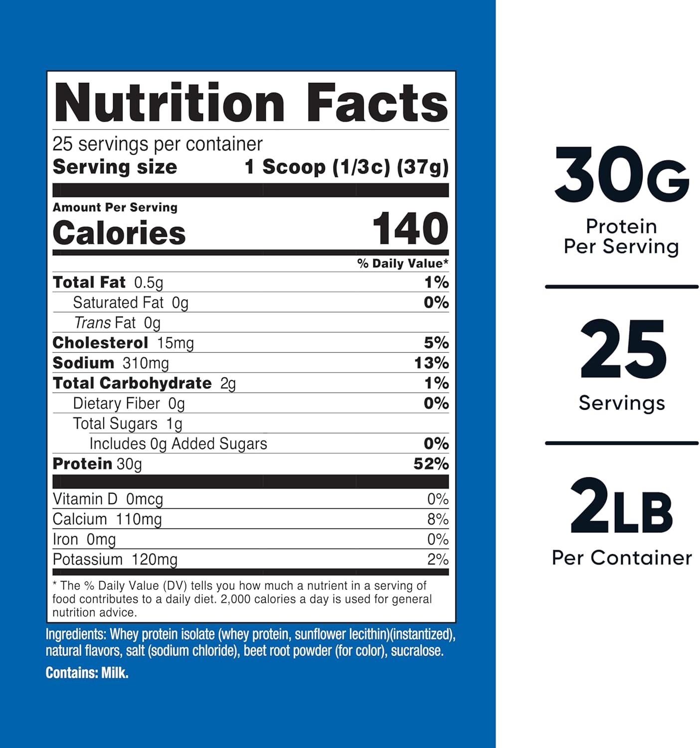 Nutricost Whey Protein Isolate (Strawberry Milkshake) 2LBS