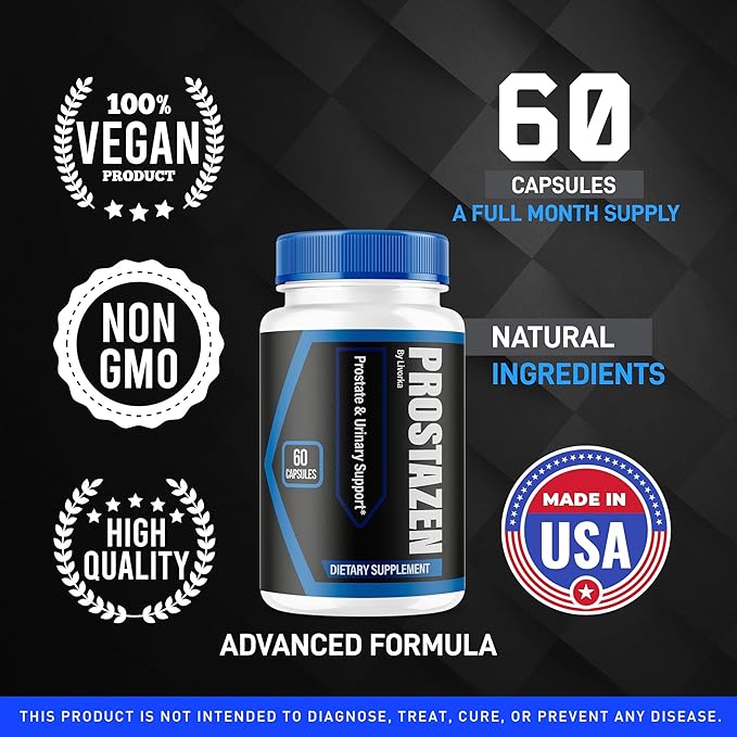 (2 Pack) Prostazen Capsules - Official Prostazen Pills Supplement for Men, All Natural Premium Prostazen Plus for Men, Advanced Support Natural Formula Prostazen Review, 120 Capsules for 2 Months