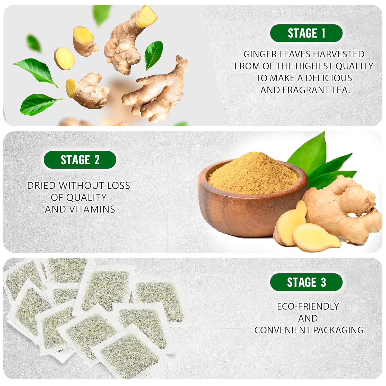 TeadreamTea Ginger Tea Bags - 200 Bleach-Free Tea Bags | Caffeine Free, Antioxidant, Calms Upset Stomach - Strengthen Immune System - Herbal Ginger Tea