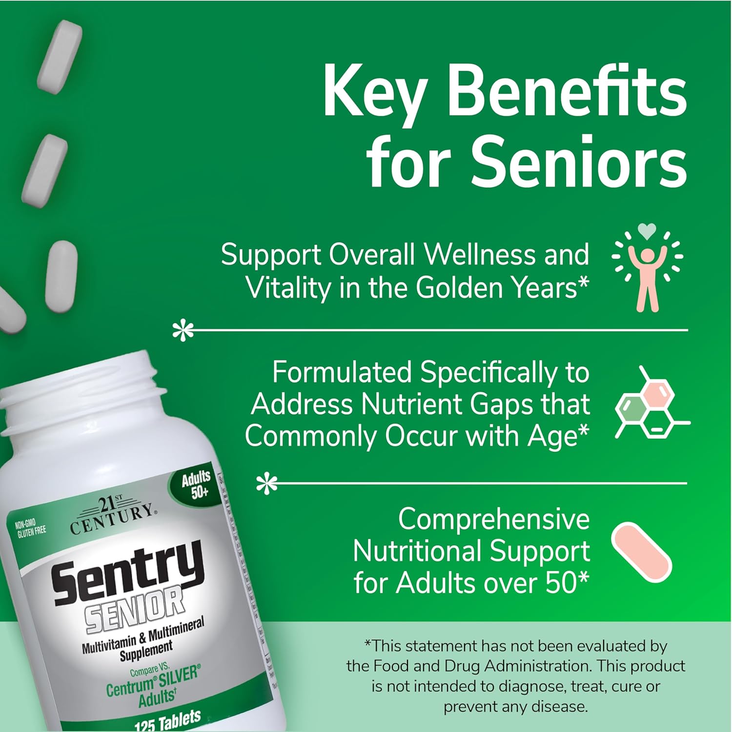 21st Century Sentry Senior Tablets, 265 Count