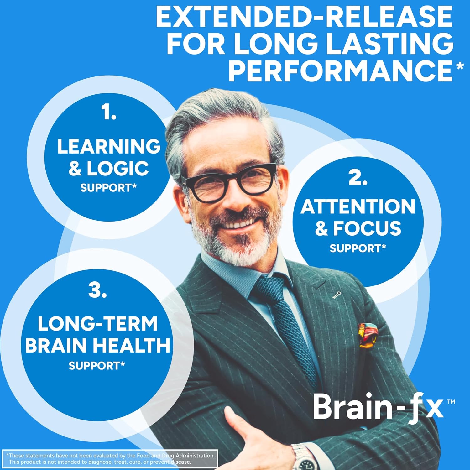 Brain-fx™ B Vitamins & Herbs for Memory and Focus, Nootropic Supplement, Methylated B Complex Choline Bacopa Lions Mane Cordyceps Mushroom Coffee Fruit Extract Alpha GPC L Theanine Huperzine A - 120ct