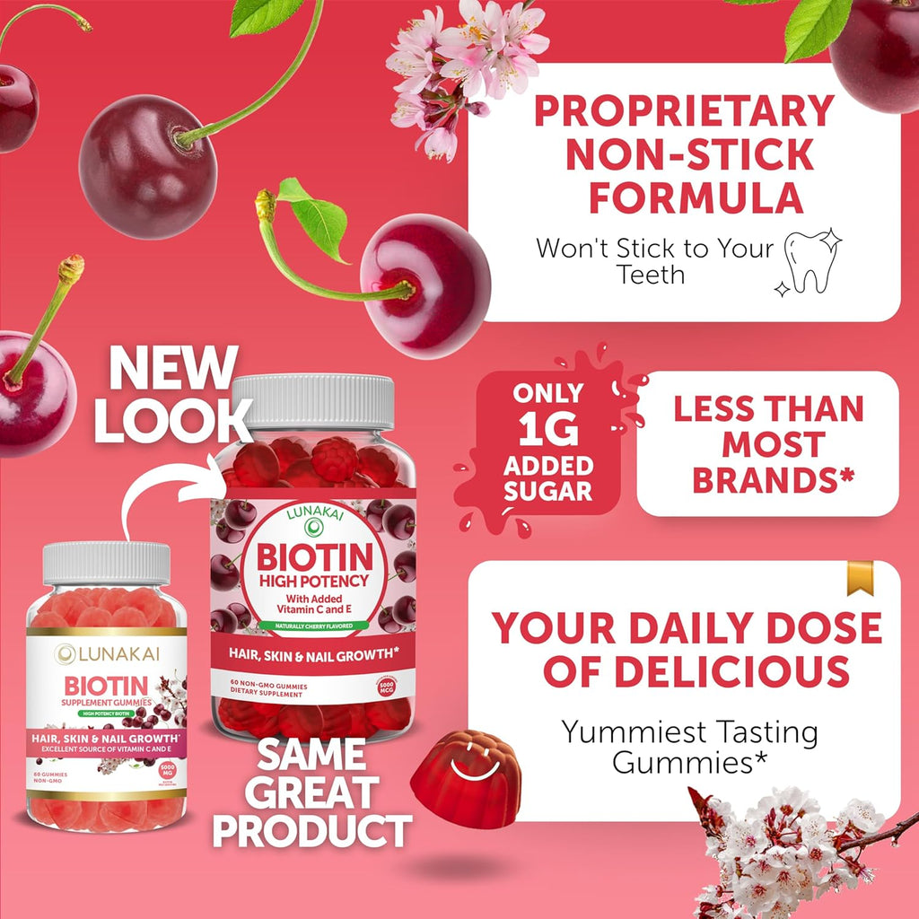 Lunakai Prenatal and Biotin Gummies Bundle - Pregnancy Multivitamin Gummy with Iron & Folic Acid - Hair Skin and Nails Growth Supplement with Vitamin C and E - 30 Days Supply