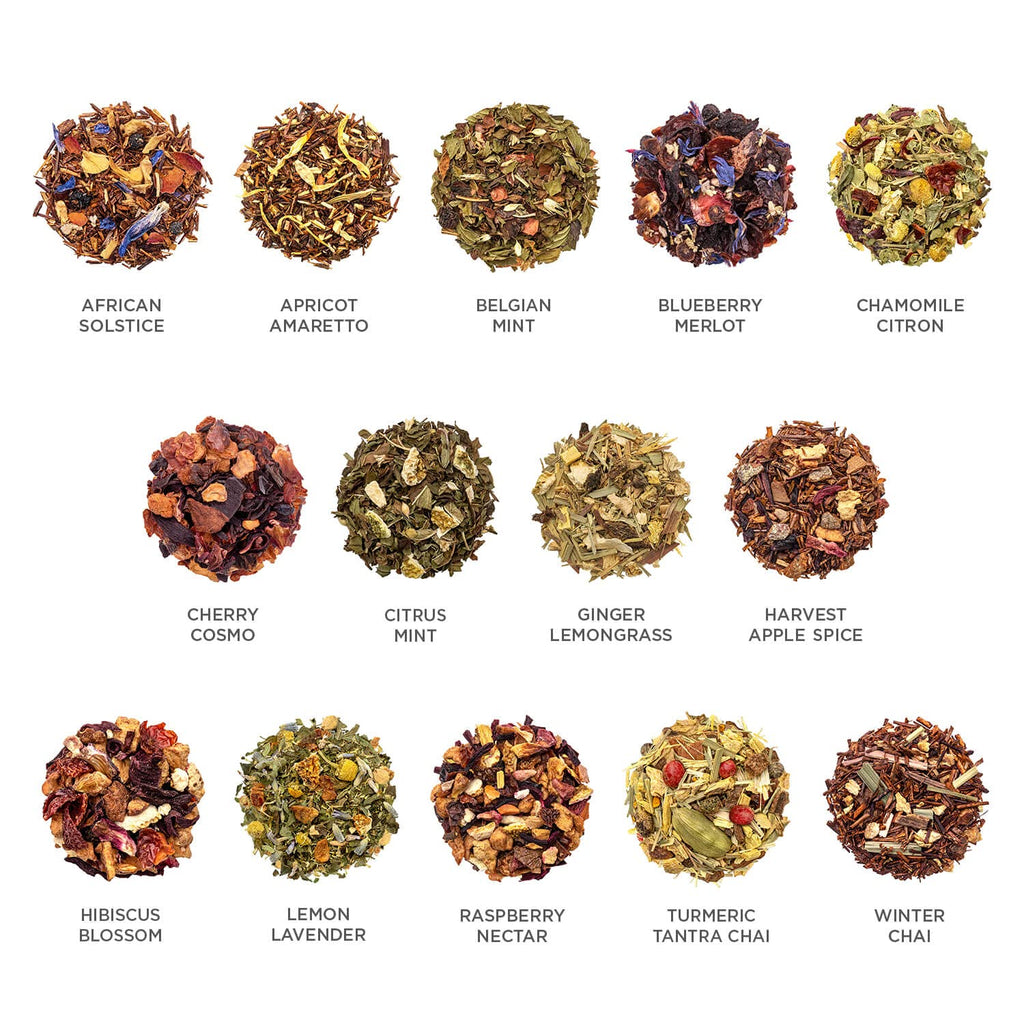 Tea Forte Herbal Tea Assortment Single Steeps Loose Leaf Premium Tea Gift Set Sampler, 28 Count, 2 of Each Assorted Blends Pre-Portioned Single Serve Pouches, Steeps 12 oz