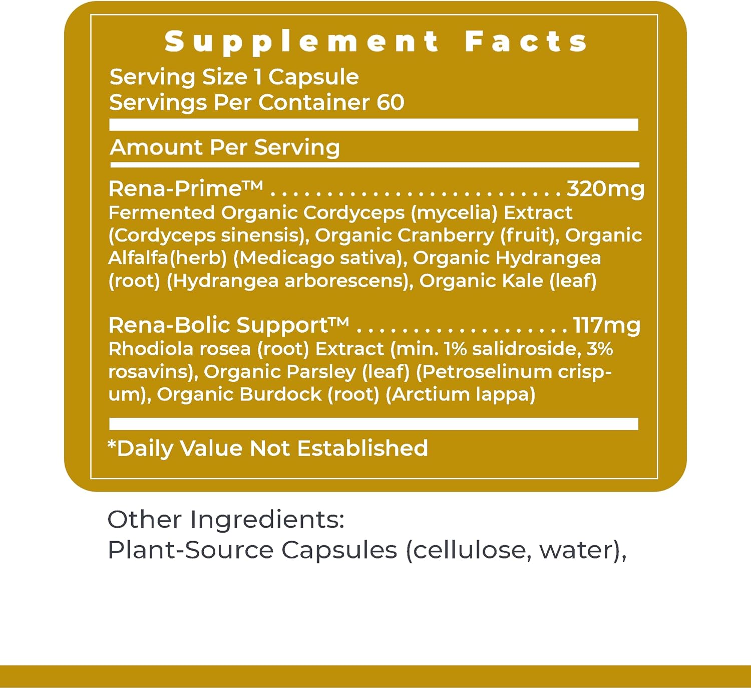Premier Research Labs RenaVen - Premier Kidney Support for Kidney Cleanse Detox and Repair | Improve Kidney Function and Urinary Support with Fermented Cordyceps - 60 Plant-Source Capsules