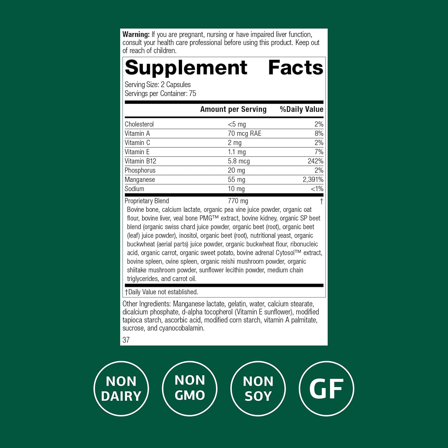 Standard Process Ligaplex I - Joint Support Supplement for Ligament & Cartilage Health - Bone Strength Support - Non-Soy, Gluten-Free & Non-Dairy - 150 Capsules
