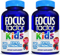 Focus Factor Kids Extra Strength Daily Chewable for Brain Health Support, 120 Count – Vitamins - Quality Formula – Gluten & Dairy Free Supplements for Children – No Artificial Sweetener (Pack of 2)