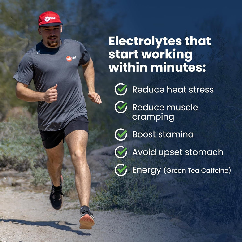 SaltStick Electrolyte FastChews with Caffeine - 60 Citrus Burst Chewable Electrolytes - Salt Tablets for Running and Hydration, Electrolyte Chews - 60 Count