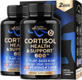 Cortisol Supplement for Women - Holy Basil | Ashwagandha | Rhodiola | L-Theanine - Plant-Based Hormone Balance - Mood, Focus & Sleep Support - Made in USA - Vegan, Non-GMO - Pack of 2, 4 Month Supply