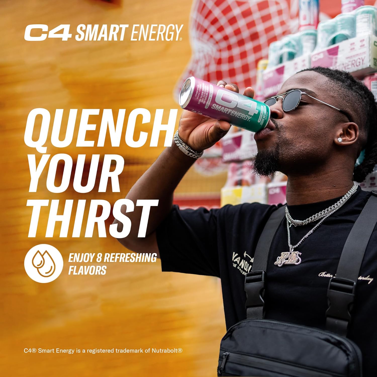 Cellucor C4 Smart Energy Drink ‚ Boost Focus and Energy with Zero Sugar, Natural Energy, and Nootropics - 200mg Caffeine - Peach Mango (12oz Pack of 12)