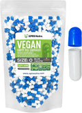 XPRS Nutra Size 0 Empty Capsules - 1000 Count Empty Vegan Capsules - Vegetarian Pills - DIY Vegetable Capsule Filling - Veggie Pill Caps for Do-It-Yourself Supplements (Blue/White)