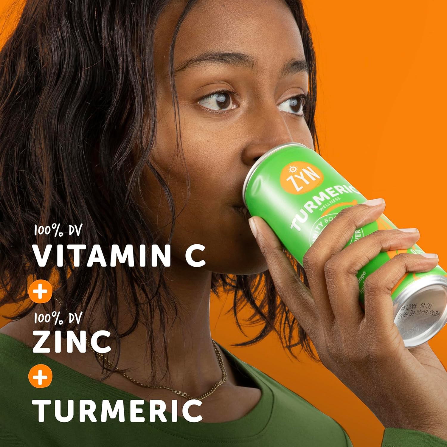 ZYN Turmeric Wellness Drink (24 Pack), Mango Lychee Flavored Turmeric Curcumin Drink with Black Pepper, No Added Sugar, Low Carb & Low Calorie Drink, Clean Alternative