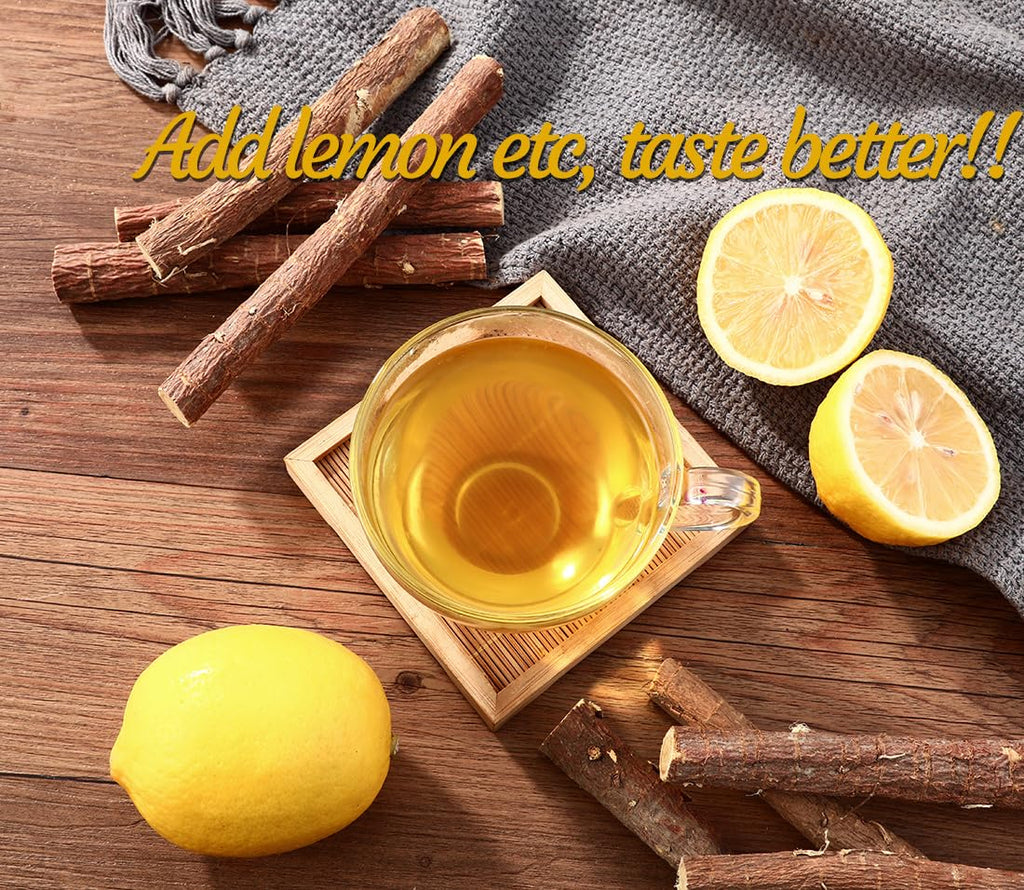 Premium 80 Licorice Root Tea Bags, Made with 100% High Sweetness Wild Licorice Root, No Additives & Caffeine Free.