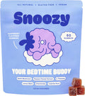 Snoozy Bedtime Buddy, Reishi Mushroom Sleep Gummies | Chamomile, Valerian Root, Lemon Balm Extract | Natural Sleep Aid, Melatonin Free | Raspberry Flavored, 60 Gummies, 1 Pack