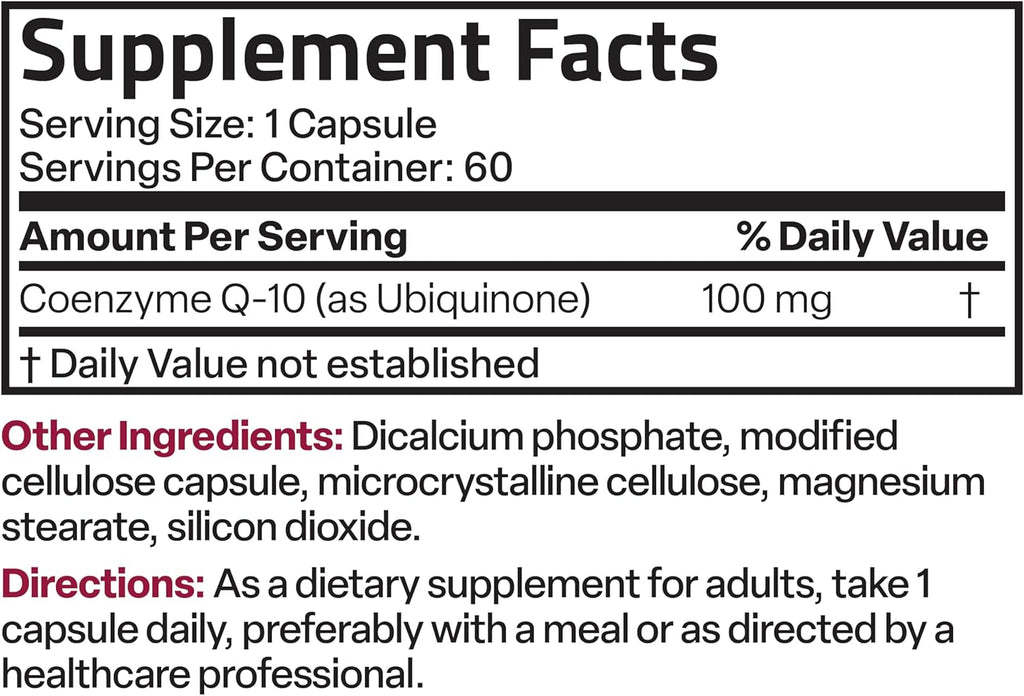 Bronson CoQ10 100 MG High Potency Cellular Energy Production, 60 Vegetarian Capsules