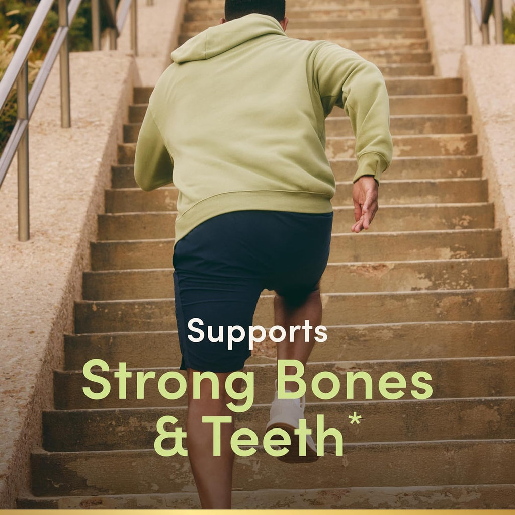 Nature's Bounty Calcium + D3 + Zinc Gummies, Supports Strong Bones & Teeth Plus a Healthy Immune System, 500mg, Orange and Cherry Flavored, 70 Gummies (Pack of 2)