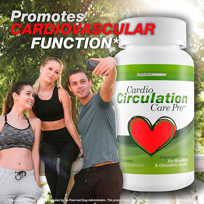 Cardio Circulation Care Pro - Our Best Circulation Support Supplement - Natural Blood Circulation Supplements To Improve Blood Flow Care - Healthy Cardio Care Pressure Supplement - Vitamin Blood Flow