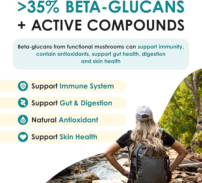 Lions Mane Mushroom Extract Tablets - 30g Monthly Supply - Patented Dual-Extraction Fruiting Body - 35%+ Beta-glucans + Active Compounds - Hardwood Log Grown - No Fillers or Additives