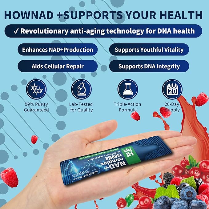 1400mg NAD+ Liquid Supplement for Anti Aging and Cell Regeneration, Urolithin A, Premium Alternative Liposomal, Nicotinamide Riboside with Resveratrol, PQQ & CoQ10 - Advanced Cellular Energy, 20 Pack