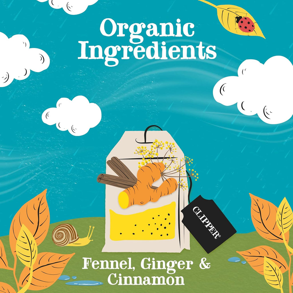 Clipper Tea Spicy Chai Herbal Tea – Caffeine Free, USDA Organic, Great Hot or Iced – Warming, Spicy, Natural, Fair & Delicious – 50 Tea Bags