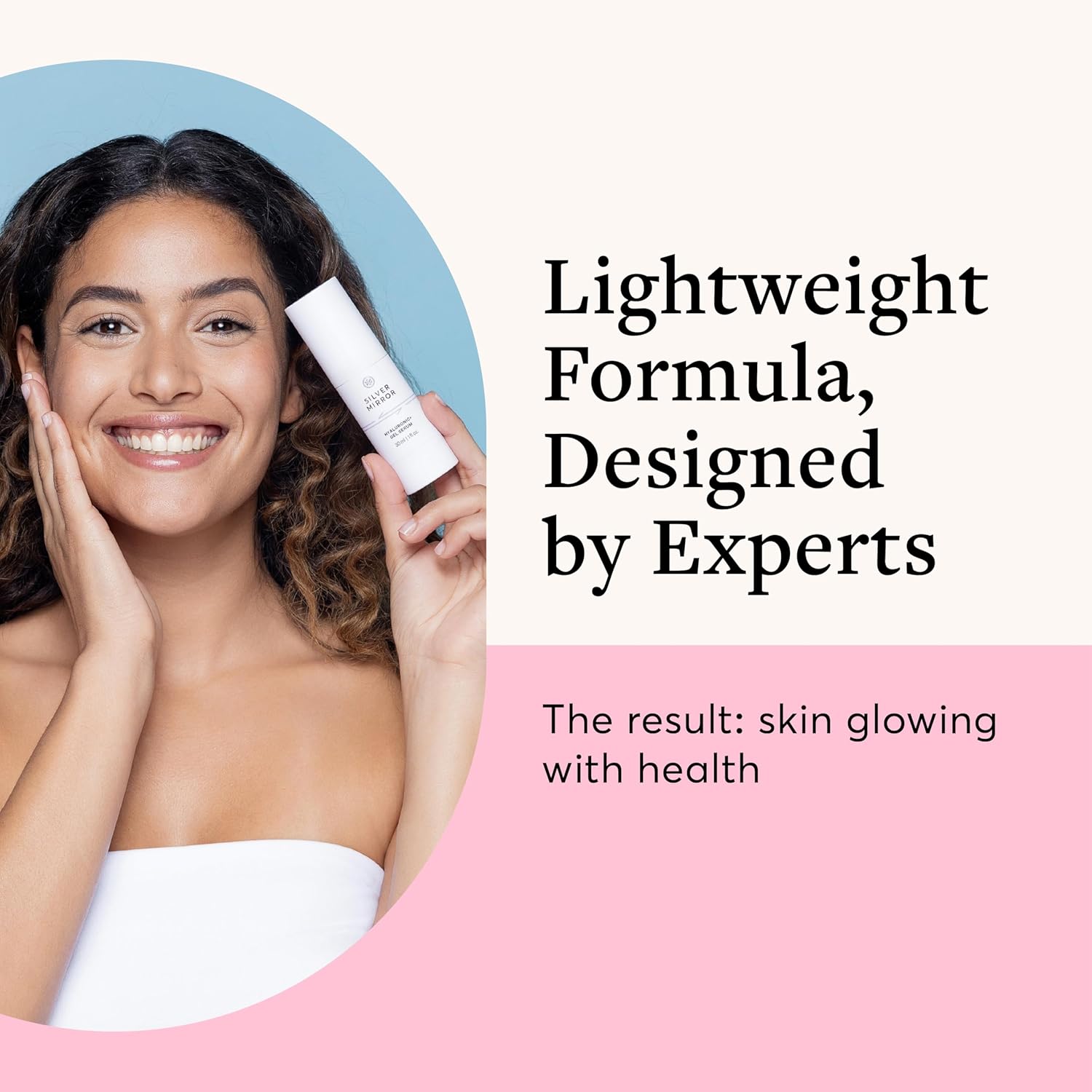 Hyaluronic Acid Serum for Face (1 Fl Oz) Gel Serum for Face, Hydrate, Plump, Brighten, Tone and Smooth the Appearance of Wrinkles, for All Skin Types, By Silver Mirror