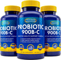 Nutrition Essentials Probiotics for Women and Men with Natural Lactase Enzyme & Prebiotic Fiber for Digestive Health - 80percent + Stronger Supplement for Gut Health Support - 3 Count of 60 Tablets