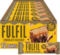 FULFIL Protein Snack Bars, Chocolate Hazelnut Flavored, Gluten Free with 15g Protein, Pantry Staples, 12 Count