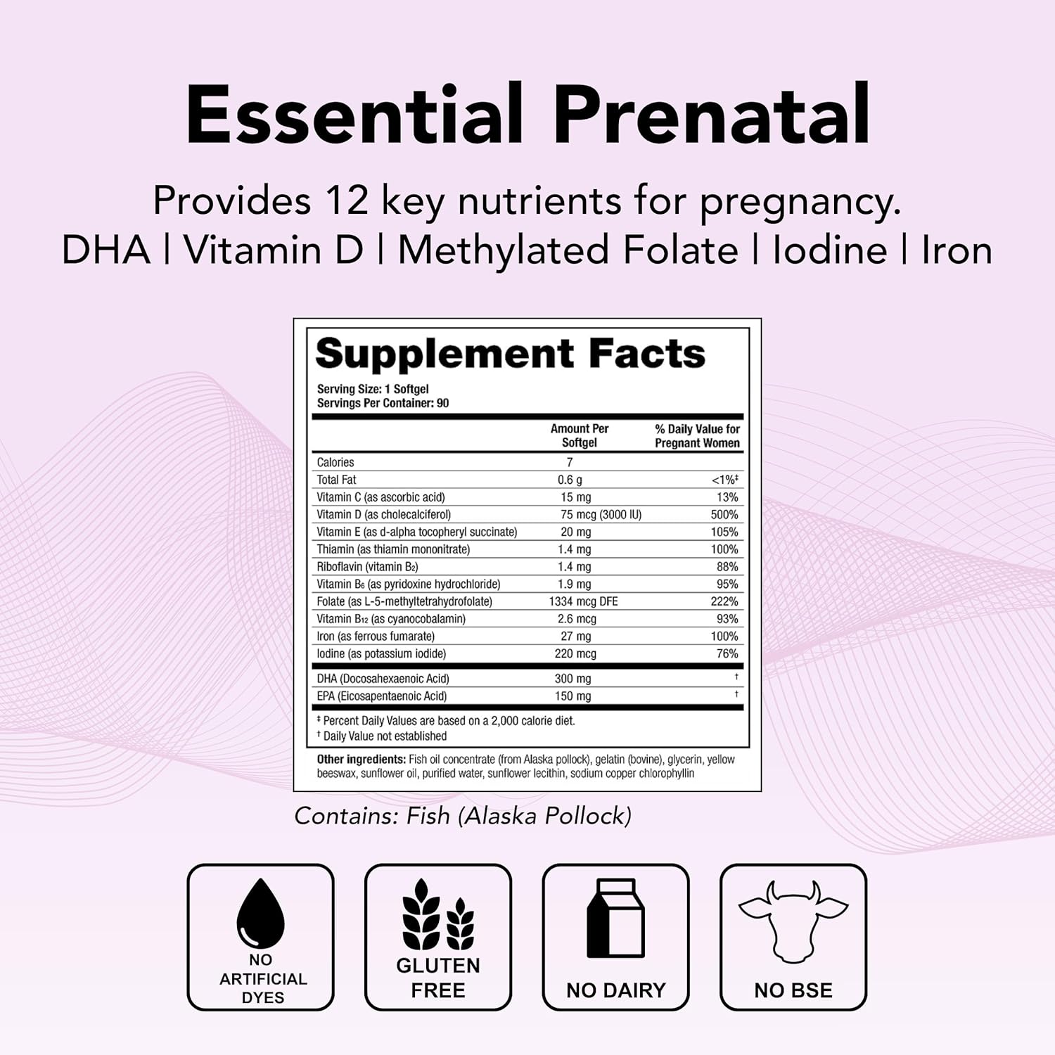 Theralogix TheraNatal One Prenatal Vitamin - 90-Day Supply - Prenatal Multivitamin with DHA, Vitamin D3, Methylated Folate, Iron & More to Support a Healthy Pregnancy* - NSF Certified - 90 Softgels
