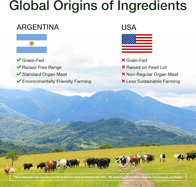 (Pack of 2) Grass Fed Beef Organ Supplement - Supports Whole Body Wellness 3000mg - with Desiccated Beef Liver, Heart, Kidney, Pancreas, Spleen - Organ Complex for Immune, Digestive Health (150 Caps)