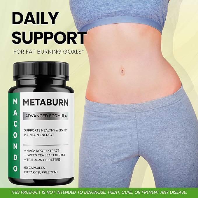 (2 Pack) Metaburn - Official Metaburn Supplement Capsules Advanced Formula Support, Metaburn Daily Health Premium Formula Pills All Natural for Overall Health & Wellness, 120 Capsules for 2 Months
