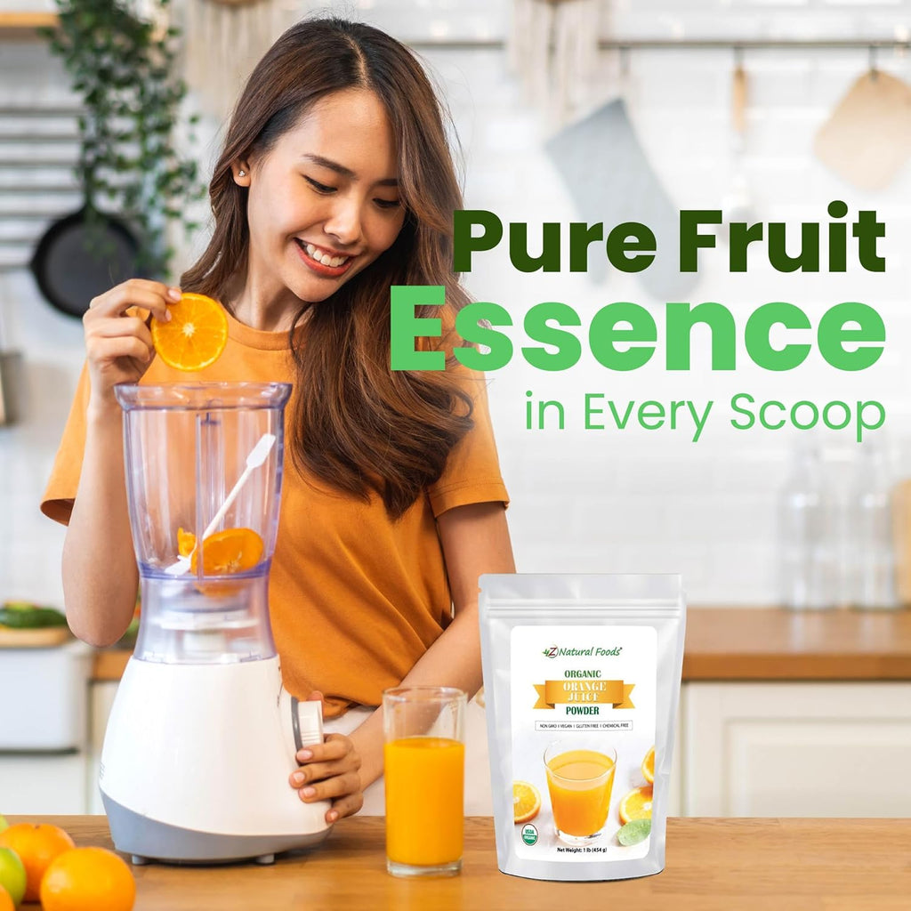 Organic Papaya Juice Powder - Tropical Fruit Superfood Drink Mix Supplement - Mix In Smoothies, Shakes, Tea, Cooking Baking Recipes - Non GMO, Gluten Free, Vegan, Kosher - 1 lb