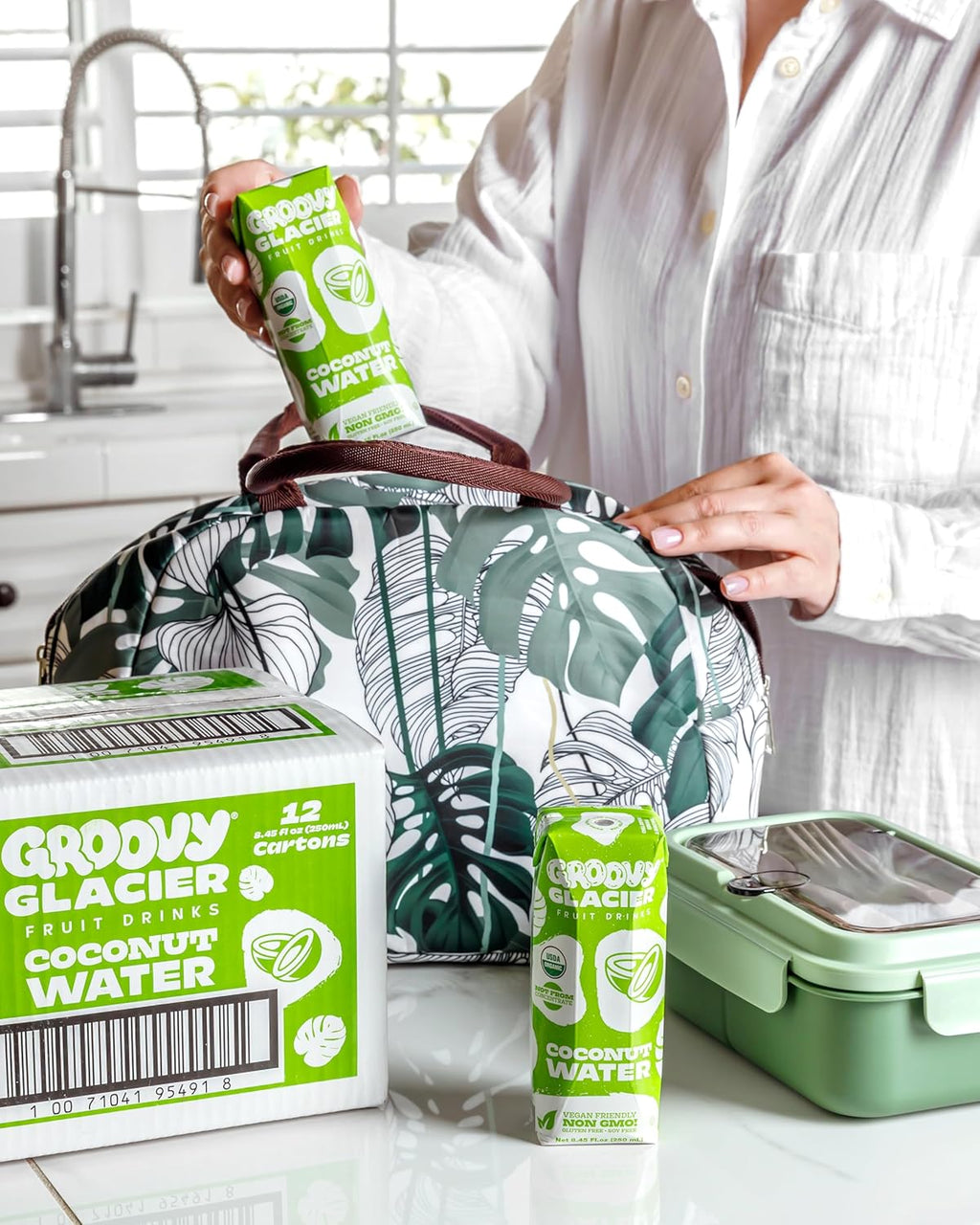 Groovy Glacier Coconut Water - Premium Quality Coconut Water - 8.45 Fl Oz - Pack of 12