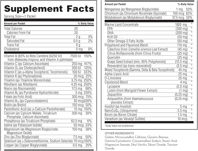 Nu Skin Pharmanex LifePak Nano | Daily Supplement with Essential Nutrients | Boosts Overall Health, Immunity, and Vitality | Convenient & On-The-Go Nutrient Packets for Active Lifestyles | 60 Packets