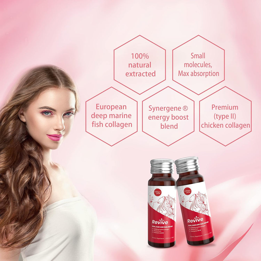 Liquid Collagen for Women, Collagen Drink with 10,000mg Marine Collagen Peptides, Collagen Liquid for Women for Hair Growth, Skin Repair, Nail Strength, 1.69 Fl Oz (Pack of 10)