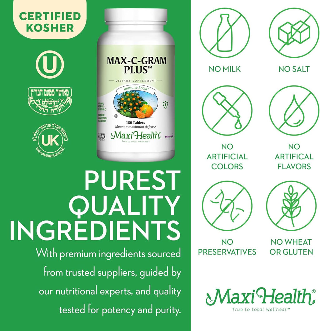 Maxi Health Max C Gram Plus, 90-Count