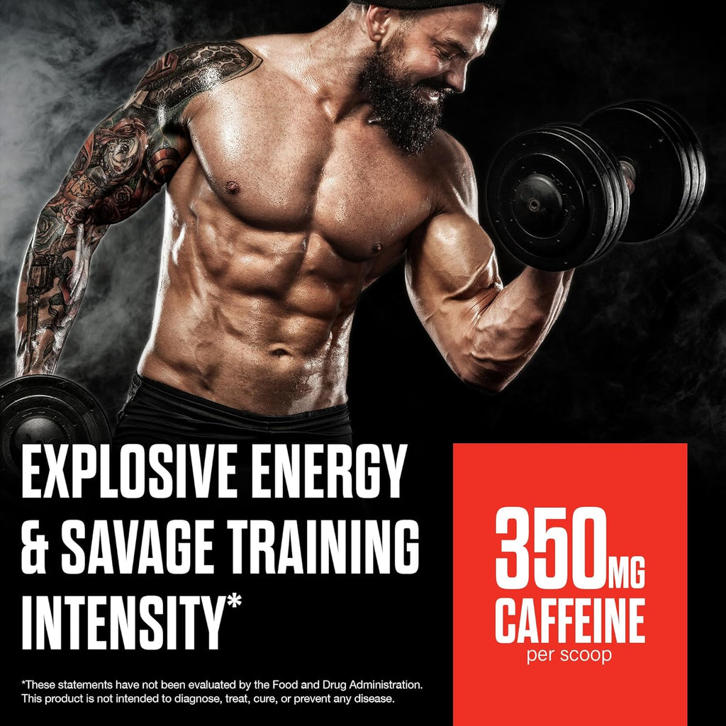 JNX SPORTS The Shadow! 350mg of Caffeine Hard Core Preworkout - Strawberry Pineapple 30 Servings | Electric Energy, Mental Focus & Superhuman Strength for Men & Women