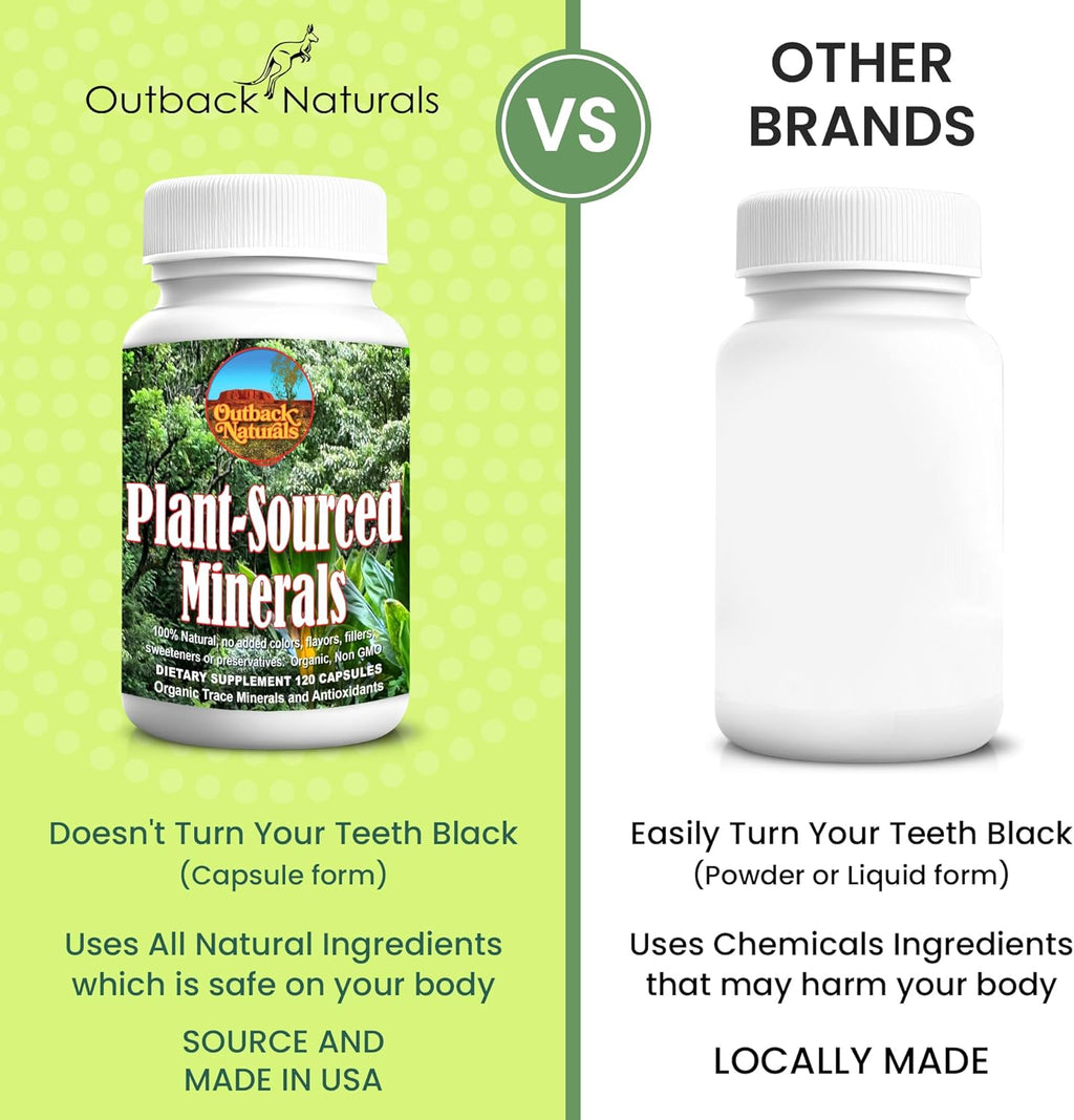 Fulvic Humic Mineral Blend of Plant-Sourced Trace Minerals, Electrolytes, Gut Health, Cognitive & Immune Support, Pure Vitality Formula for Strength - 120 Capsules